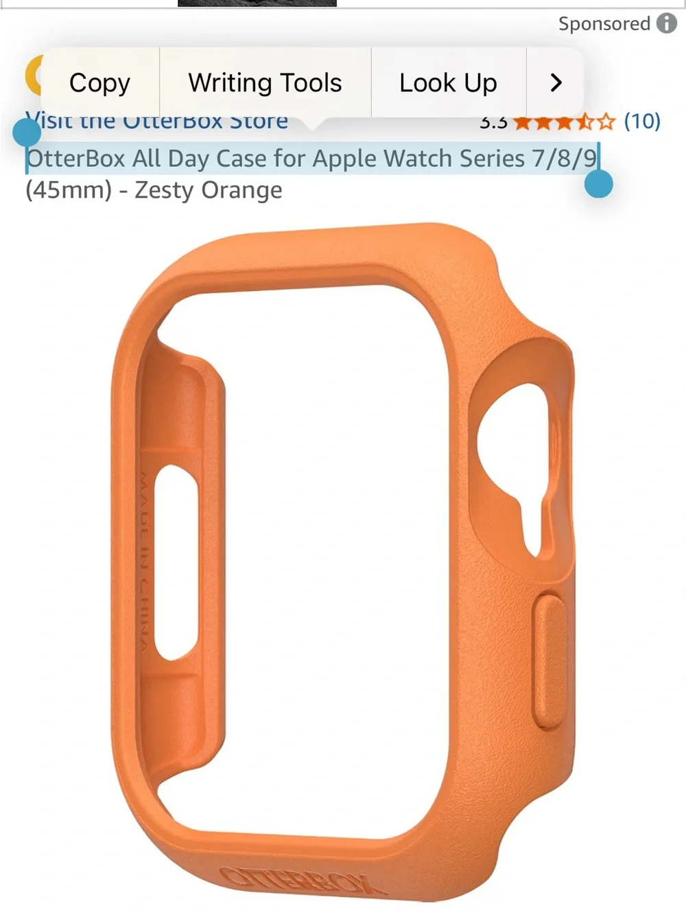 OtterBox All Day Case for Apple Watch - Orange Bumper